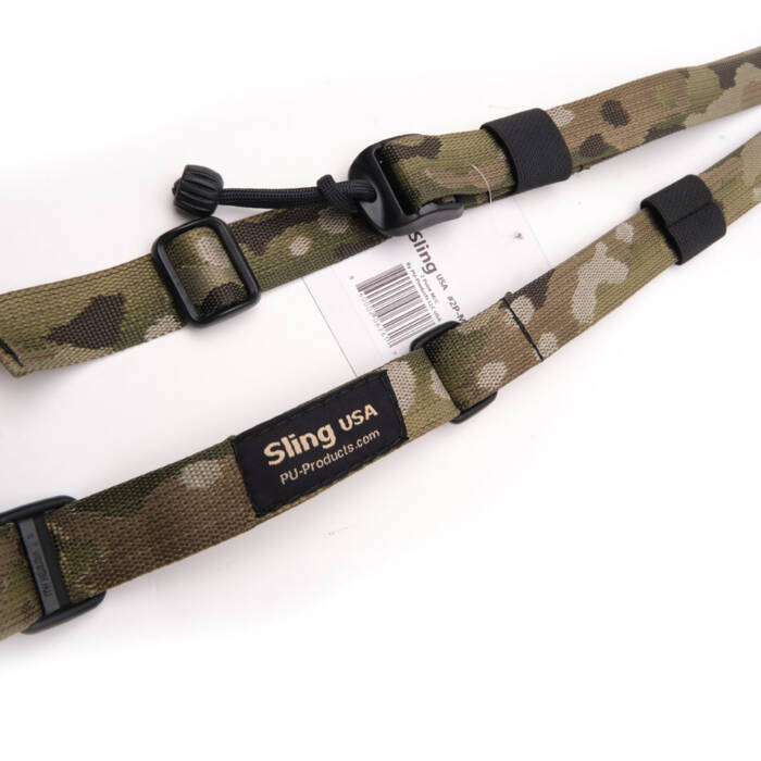 Closeup of Sling Tactical sling in camo